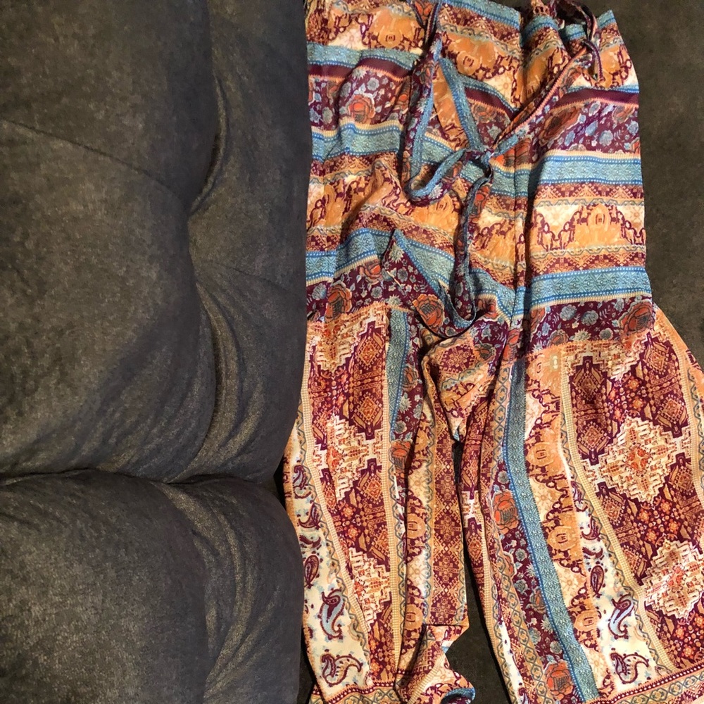 Bohemian wide leg pants